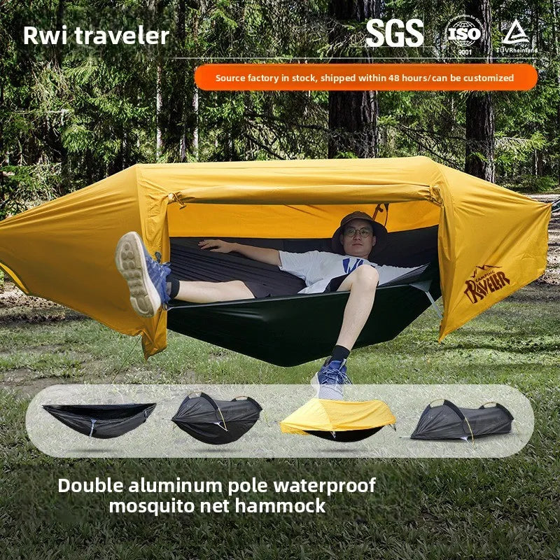 hamac extérieur camo vert olive noir résistant oxford moderne sac rangement adultes camping