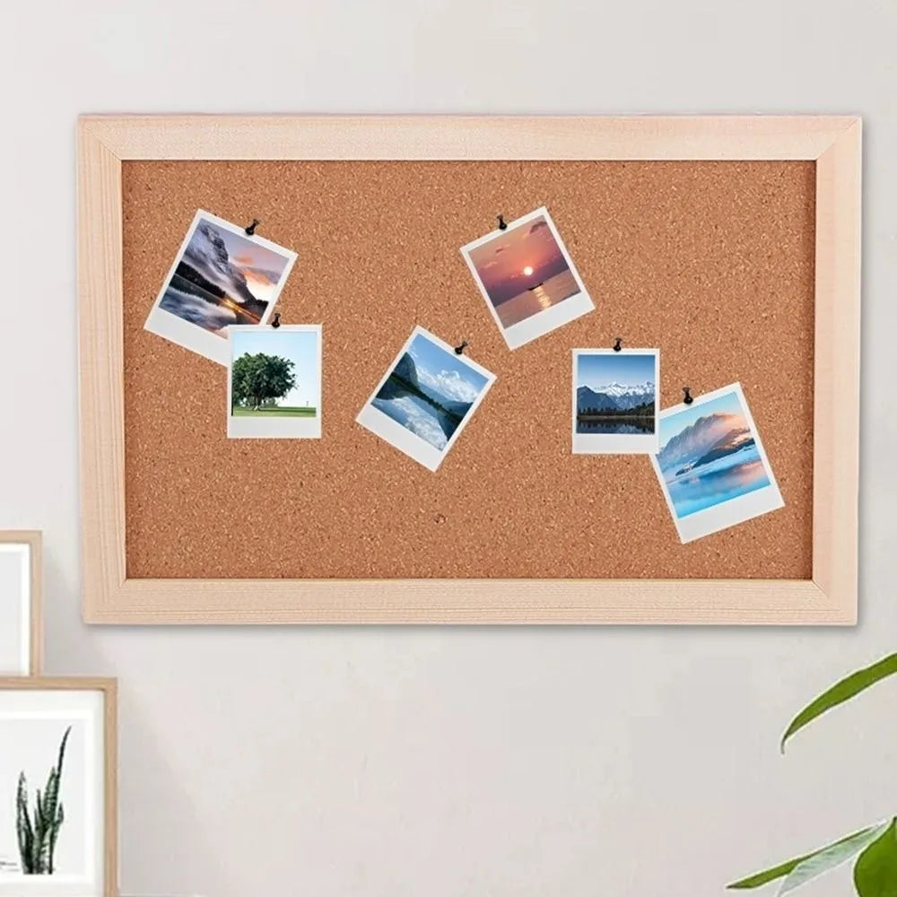 tableau decoratif bois liège panneau mural photos punaises corde modernes minimalistes