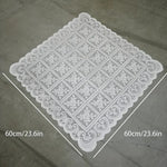 couverture table blanc fleurs dentelle classique romantique 60cm 60cm machine lavable polyester