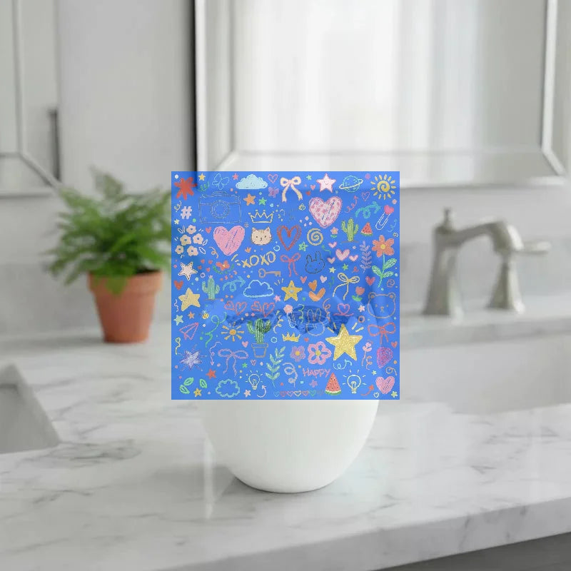 cache pot moderne imprimé 3d rose bleu violet jaune motifs colorés texture mat