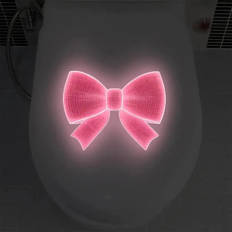 autocollant decoratif rose arc ruban adhésif brillant nuit decoration murale toilette pvc