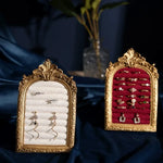 porte bijoux résine velours or blanc rouge classique baroque colliers boucles oreilles bagues bracelets