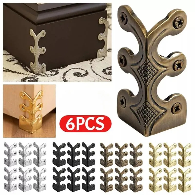pieds meuble vintage ornements floraux bronze doré argenté noir classiques vis