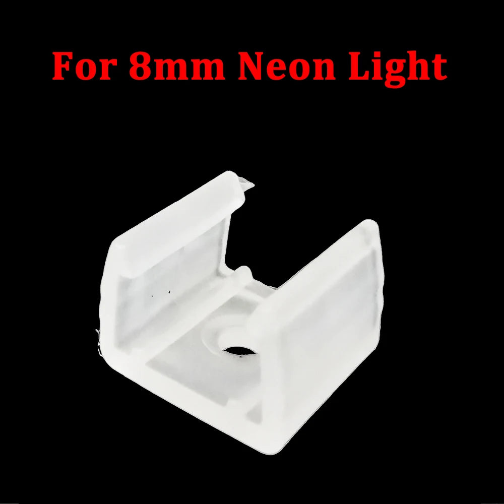 clips fixation rubans led blancs plastique haute qualité 6mm 8mm 12mm certifiés fcc rohs