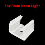 clips fixation rubans led blancs plastique haute qualité 6mm 8mm 12mm certifiés fcc rohs