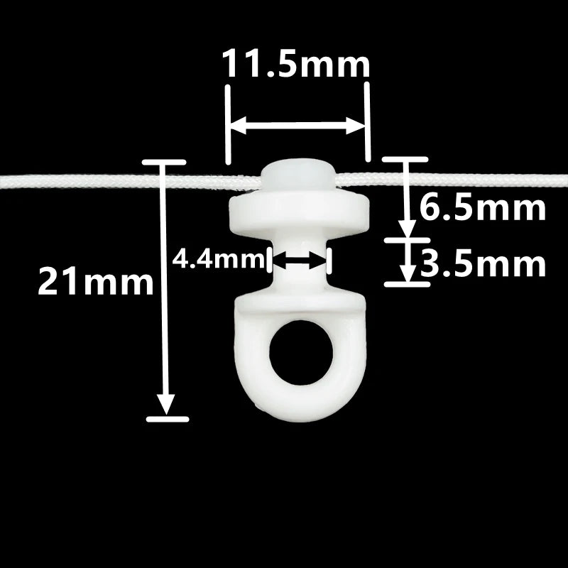 accessoires rideau polonais courroie blanc moderne 54mm 60mm 70mm 80mm fixations voies