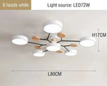 plafonnier led moderne gris bois clair suspension acrylique minimaliste 40w 3600lm 220v