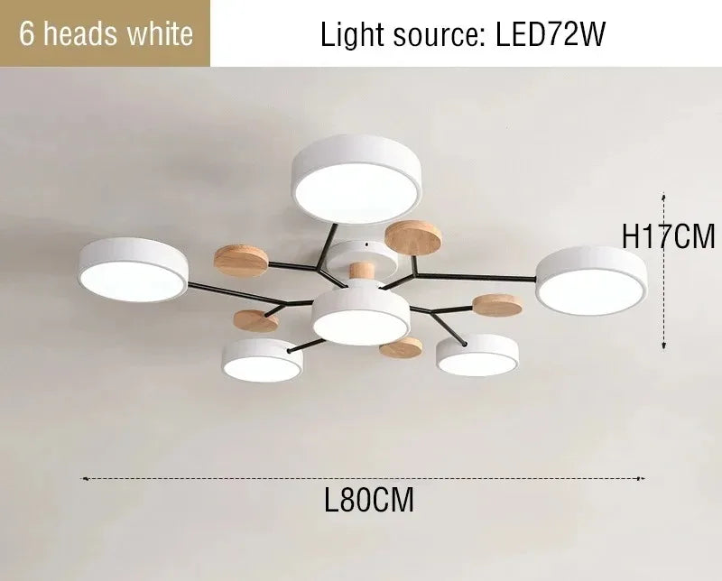plafonnier led moderne gris bois clair suspension acrylique minimaliste 40w 3600lm 220v