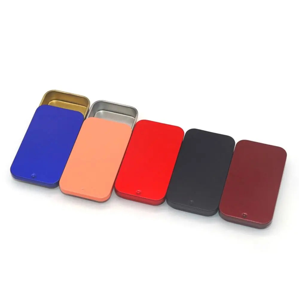 boîtes métalliques or bleu rouge noir classiques empilables respectueuses environnement rangement bijoux multicolores