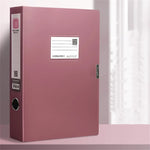 classeur violet moderne contenant papier calculatrice documents transparents organiser respectueux environnement