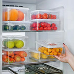 boîtes conservation alimentaire transparentes 300ml 600ml 1200ml couvercle moderne fraicheur fruits légumes viande étanches