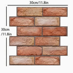 panneaux decoratifs murals adhesifs brique moderne impermeables anti moisissures soundproof thermique statique rouge brun