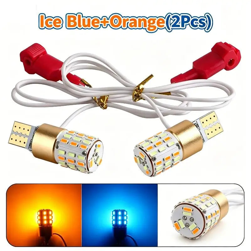ampoule led dorée blanche points lumineux clignotant moderne adhésif connecteurs électriques sécurité voiture