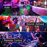 boule disco led multicolore télécommande câble usb effet stroboscopique moderne lumineuse hexagonale brillante