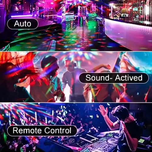 boule disco led multicolore télécommande câble usb effet stroboscopique moderne lumineuse hexagonale brillante