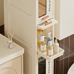 rangement mobile meuble beige compartiments tiroirs moderne minimaliste roulettes salon cuisine chambre