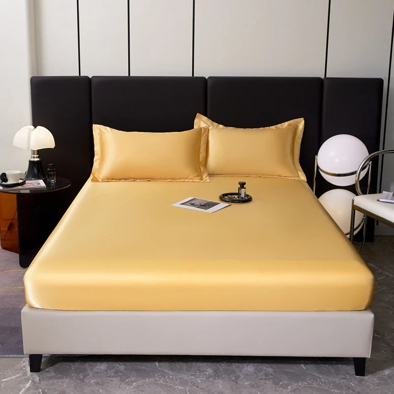 housses lit satinées blancs simples maison 120x200 150x200 180x200 200x220
