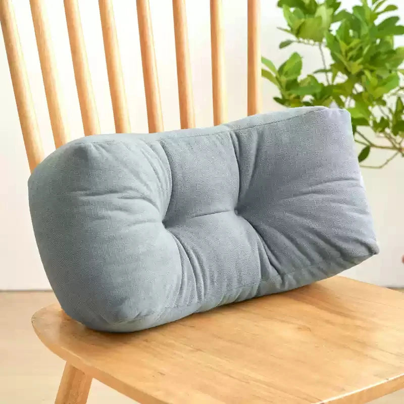 coussin lombaire anti décubitus polyester gris vert orange jaune tissu ergonomique fixations support