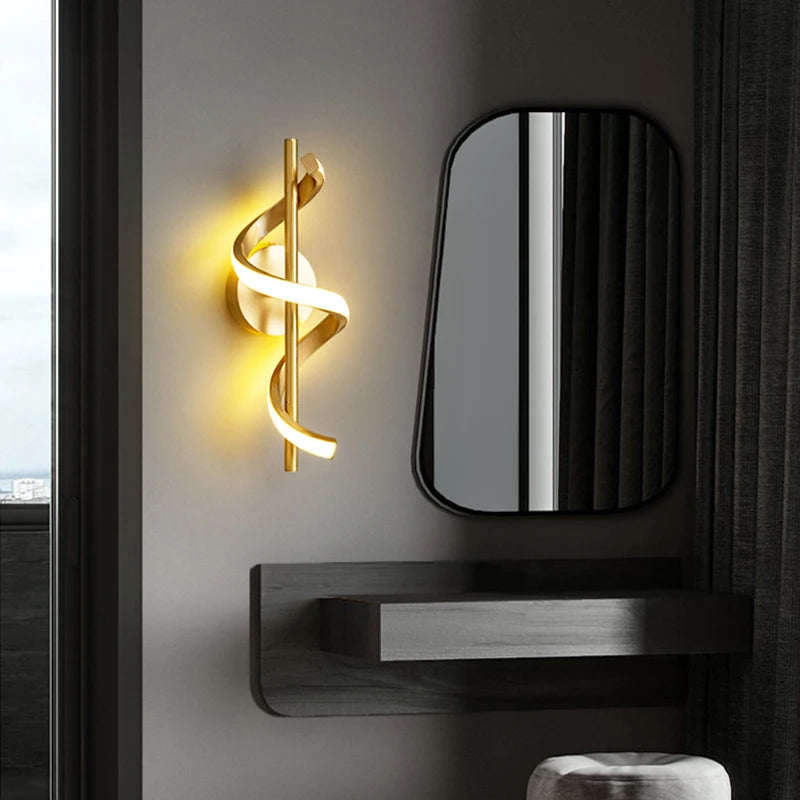 appliques murales modernes or blanc cuivre luxueux éclairage chambre entrée étude
