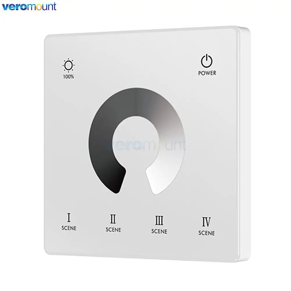 contrôleur rf 2.4g led wall mounted touch panel zone rgb cct dimming veromount