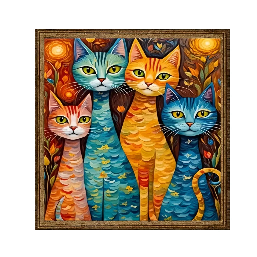 Tableau ornements floraux croix lion agneau or bleu rose noir blanc marron gothique fixation