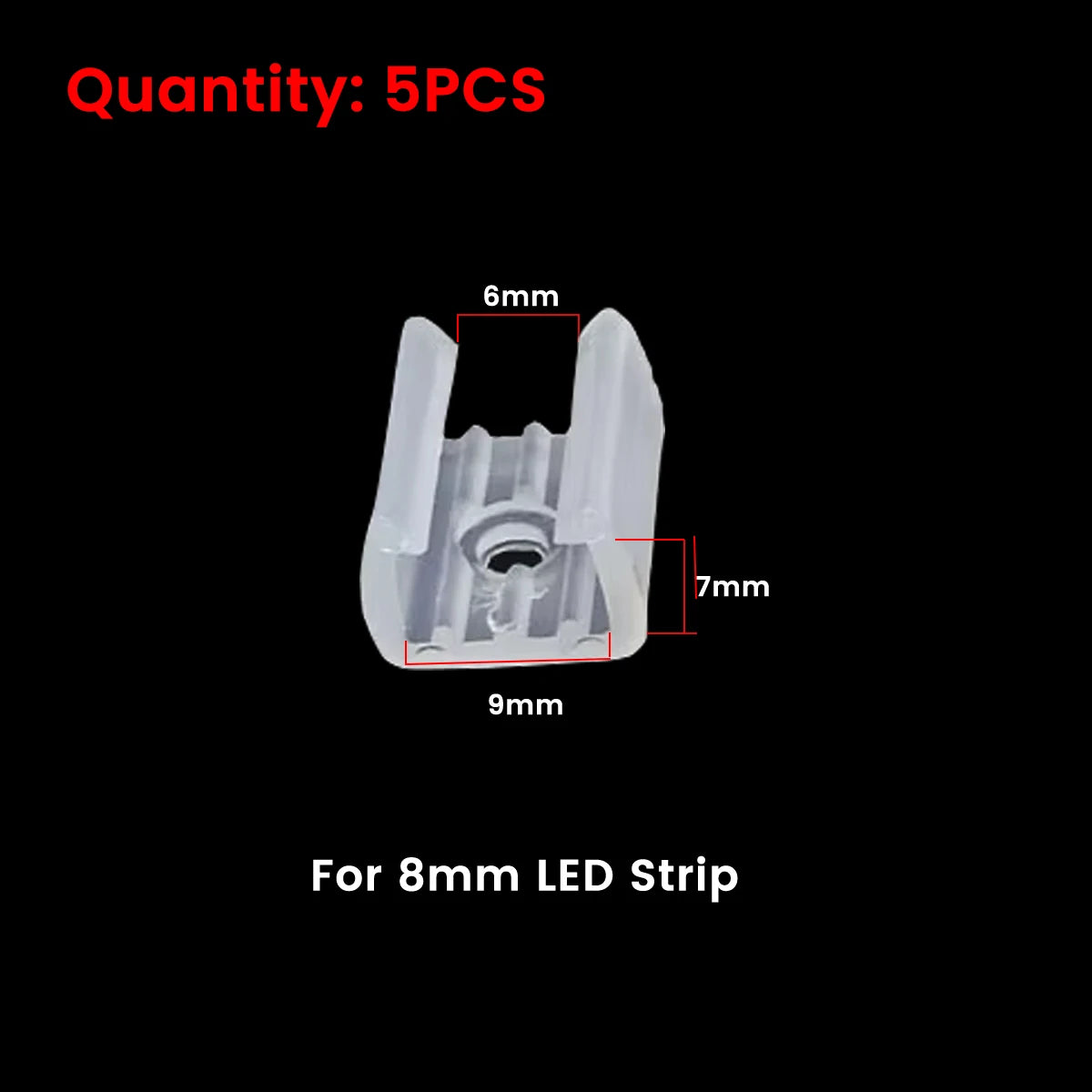 clips fixation ruban led transparent 6mm 8mm 12mm 15mm rohs certifie eyelets pragmatique
