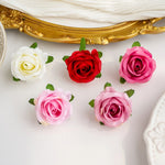 fleurs artificielles roses soie feuilles vertes décoration mariage fête intérieur