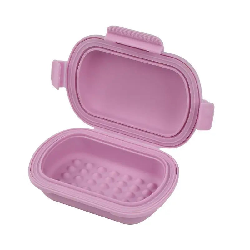 boîte savon pliable moderne bleu vert rose gris mat anti fuite voyage