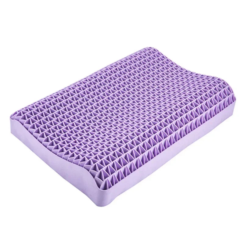 coussin violet réseau triangles moderne 52x35cm coton catégory mémoire forme rectangulaire