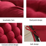 coussin chaise adulte rectangulaire rouge doux moderne amovible polyester ruban