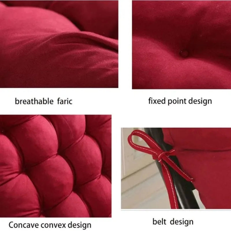 coussin chaise adulte rectangulaire rouge doux moderne amovible polyester ruban