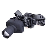 lampe frontale led super lumineuse noire ruban rayures ajustable camping
