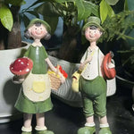 décoration maison figurines fermiers paniers fruits rouges champêtre naïf rusticitéextérieurintérieurornementjardin