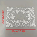 serviettes table dentelle florale blanc beige classique romantique table manger fête pâques