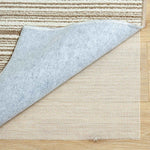tapis anti dérapant beige rayures horizontales adhésif coupable pvc salon moderne