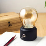 lampe ampoule led rechargeable veilleuse boule transparente noir doré vintage moderne chambre