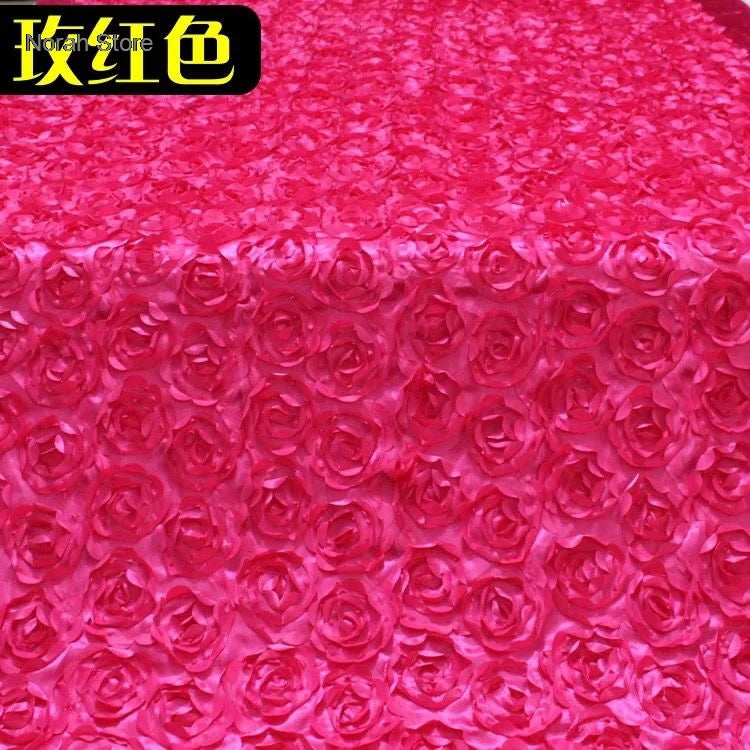 tapis mariage satin roses relief texturé violet rouge vert élégant antidérapant 50cm 130cm