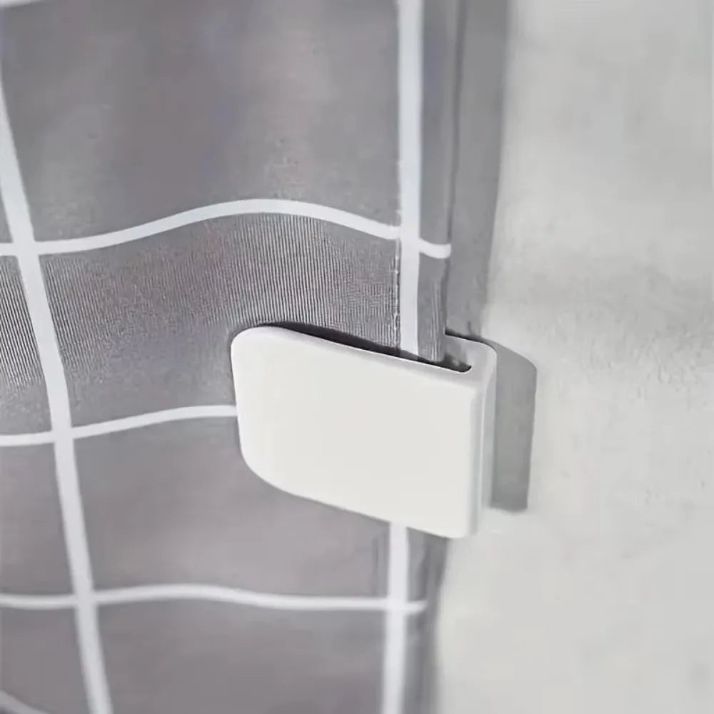 clips adhésifs rideau douche blanc moderne 5cm 45cm coupe eau fixe