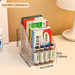 boîtes rangement médicaments transparentes imprimées cosmétiques réutilisables divers couleurs pratiques