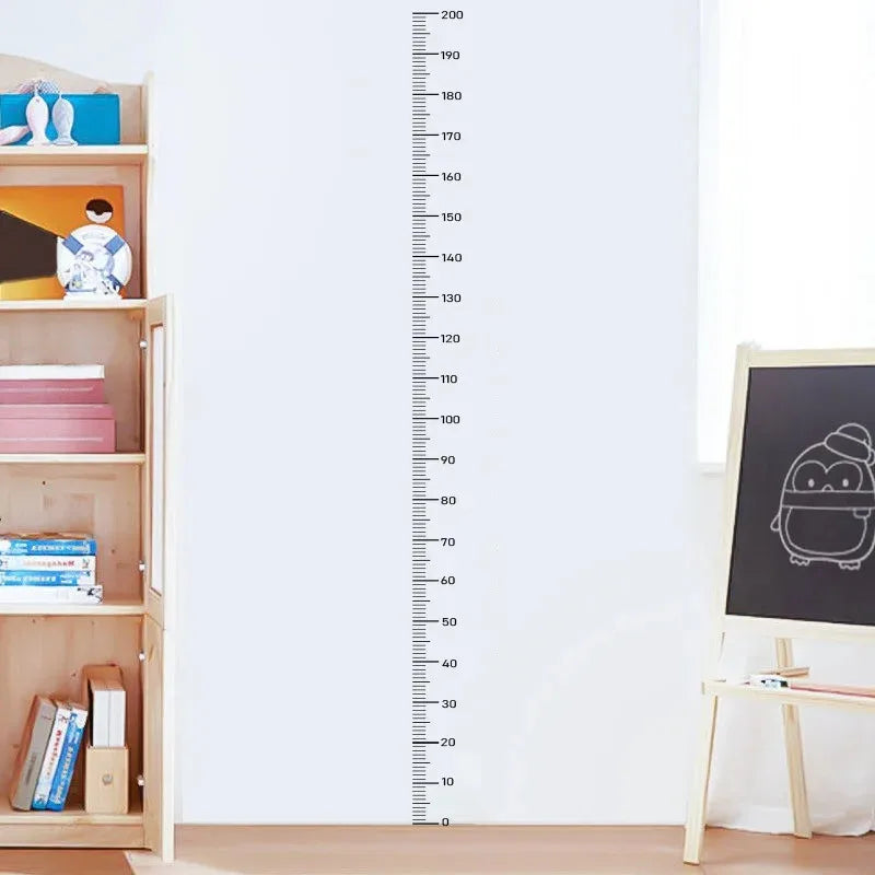 règle croissance murale adhésive blanc lignes noires 200 cm moderne chambre enfant bébé imperméable