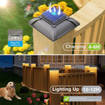 lumière solaire extérieure ip65 moderne colonne bois autoinstallation led étanche jardin nocturne décoration