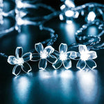 guirlande lumineuse fleurs rose blanc rouge bleu moderne modes éclairage usb batterie