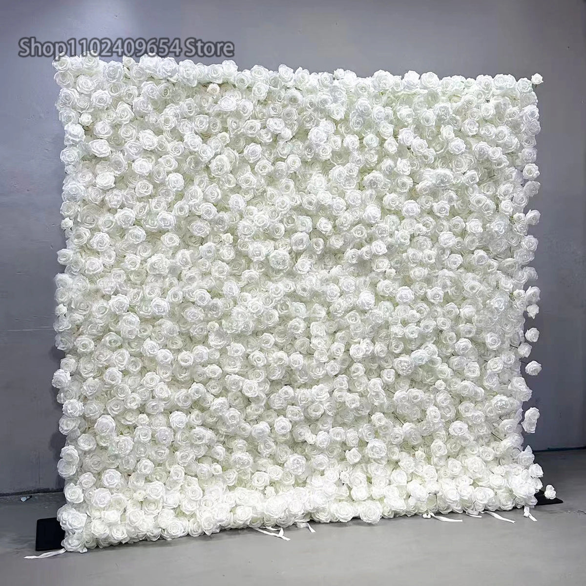 panneau floral decoratif blanc rouge fleurs artificielles toile fond mariage mur fleurs decoratif