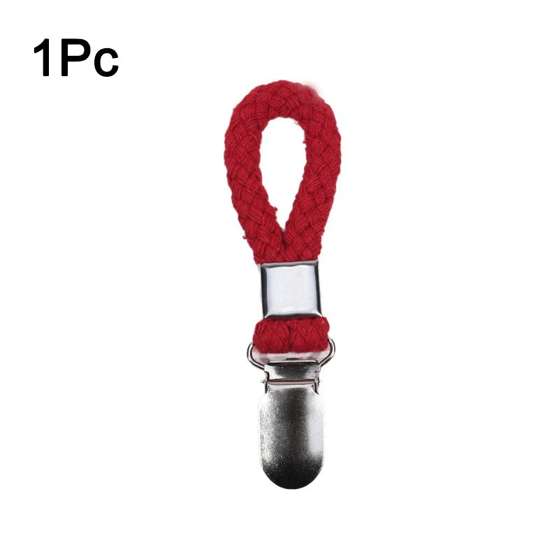 clips serviettes corde tressée acier inoxydable moderne beige blanc noir rouge vert olive