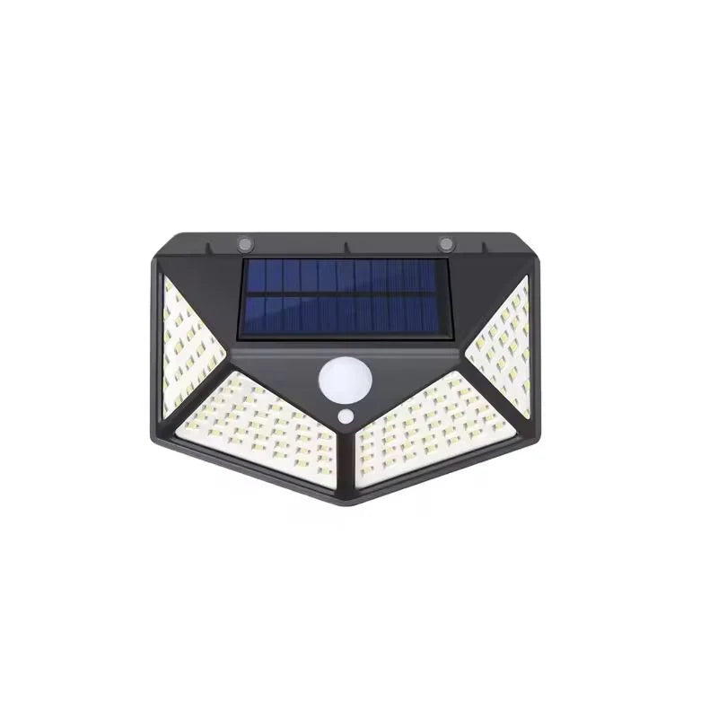 lampe murale solaire led noir quadrillé moderne capteur mouvement facile ip65