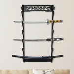 présentoir étagère murale sabres katana épées décor salon moderne fixations inclusées