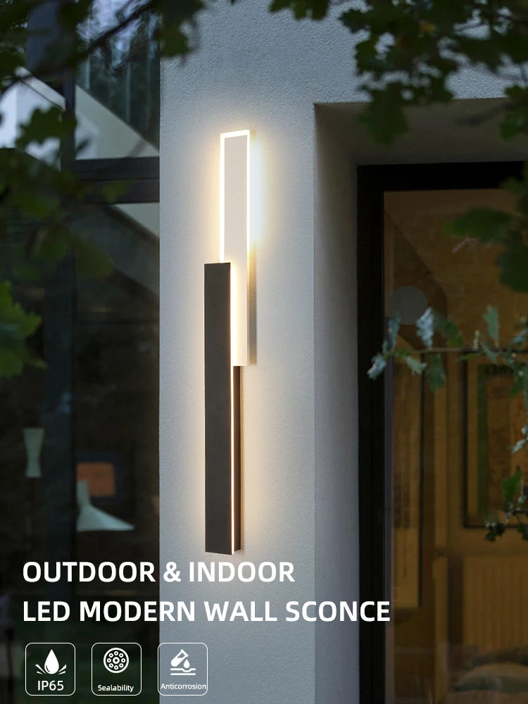 applique murale extérieure led noire dorée moderne étanche jardin façade maison