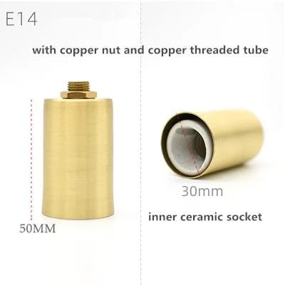 embouts lampe dorés lisses modernes céramique laiton 100% e12 e14 e26 e27