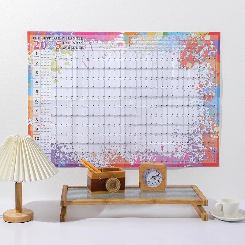 calendrier mural 2026 couleur motif cercle moderne adhésif marqueurs autocollants kawaii fonctionnel transparent opaque