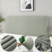 housse tête lit extensible texturée côtelée moderne vert olive blanc marron chocolat minimaliste protection